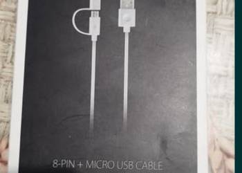 Kabel mikro USB  z przejściówką do iPhone