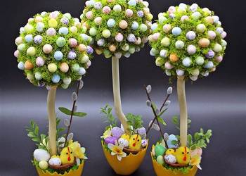 Drzewko wielkanocne z jajeczek Wielkanoc ozdoby jajka
