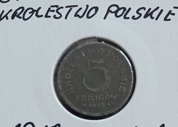 5 Fenigów Królestwo Polskie 1918 r. - nr. 1