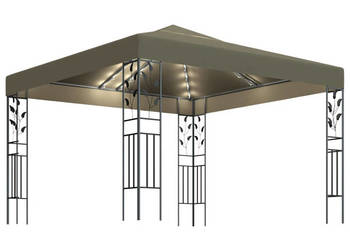 Altana ze sznurem lampek LED 3x3 m kolor taupe WM-3070312