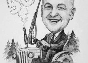 Karykatura Rysowana Ołówkiem śmieszny prezent ze zdjęcia