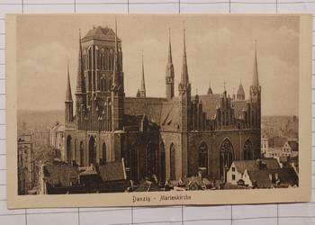 nr4 Stara pocztówka kartka pocztowa Gdańsk Danzig przedwojenna Marienkirche