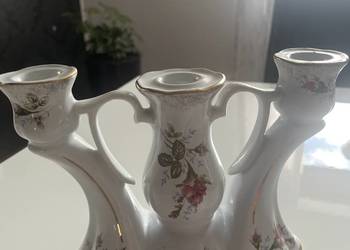 Porcelana Chodzież Świecznik trojramienny