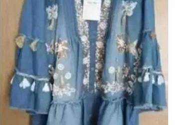 Alex Max sukienka boho jeansowa tunika z metką L