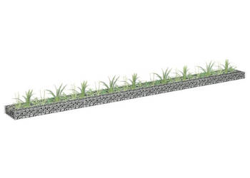Podwyższona donica gabionowa galwanizowana stal 360x30x10 cm WM-145640