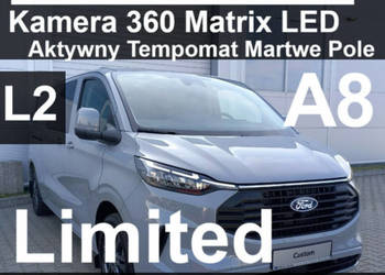 Ford Transit Custom 8-osobowy L2 A8 170KM Kamera 360 Matrix LED Martwe Pol…
