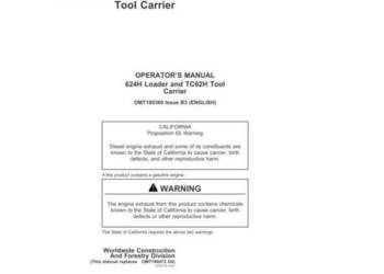 JOHN DEERE 624H 624G TC62H instrukcja obsługi i naprawy