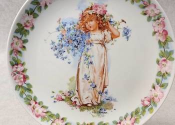 PORCELANOWY KOLEKCJONERSKI TALERZ Christineholm Var Forar Kevat Fyrklövern