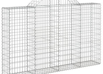 Kosze gabionowe 9 szt 200x30x120/140 cm galwanizowane żelazo WM-3146138