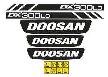 Naklejki oklejenie - DOOSAN DX300LC Zamiennik