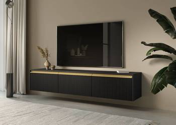 Szafka RTV wisząca ROYAL 180 cm - kolor czarny