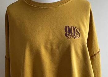Bluza damska musztardowa oversize vintage 90s Bluza damska musztardowa oversize vintage 90s