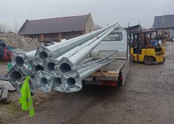 Słupy oświetleniowe  ocynkowane 4,5,7,8,9m