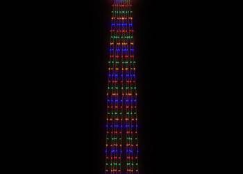 vidaXL Lampki choinkowe, 320 LED, kolorowe, 375 cm
