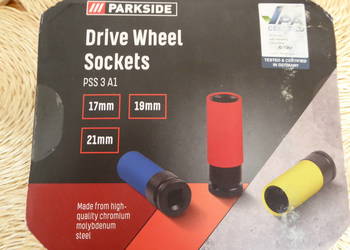 Trzy klucze nasadowe 17/19/21mm do felg aluminiowych PARKSIDE PSS 3 A1