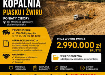 Sprzedam lub podejmę współpracę- kopalnia żwiru i piachu