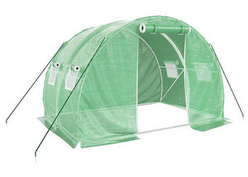 Szklarnia ze stalową ramą zielona 6 m² 3x2x2 m WM-364077