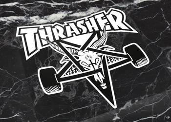 Naklejka THRASHER 8 x 7,2 cm skate swag supreme #2