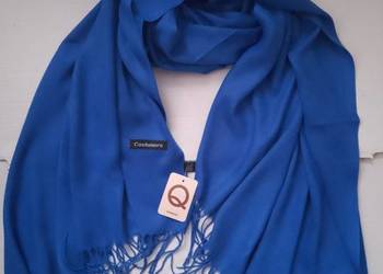 Duży szalik damski frędzle Cashmere