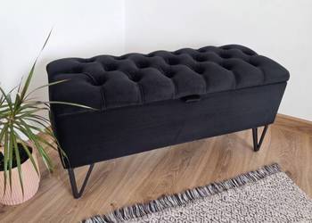 Pufa ławeczka 80x30 chesterfield otwierana z pojemnikiem glamour na wymiar