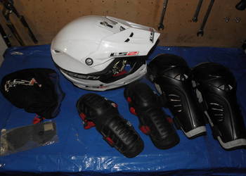 Kask Cross/Enduro LS i ochraniacze