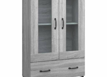 Szafka szary dąb sonoma 70x31x115 cm materiał drewnopochodny WM-817481