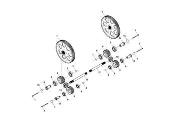 John Deere 9470RX - Koło słoneczne R553492 (Oś przednia i tylnia)