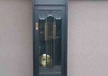 132 Stary zegar podłogowy chłop 215cm secesja stojący sprawny film gongu