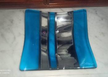 Patera szkło artystyczne, sygnowana.