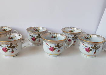 Porcelanowe filiżanki Złota Róża, 6x filiżanka, porcelana Chodzież