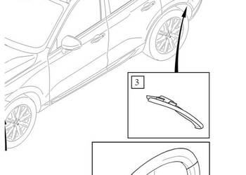 VOLVO XC60 II listwa tylny lewy blotnik nadkole 40003478
