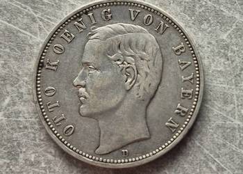3) NIEMCY BAWARIA srebro - 5 Marek - 1898 r. - D