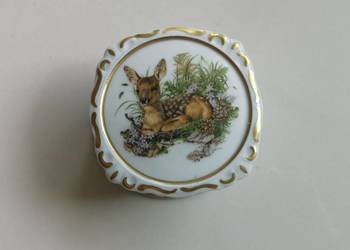 Puzderko z jelonkiem porcelana Bawaria