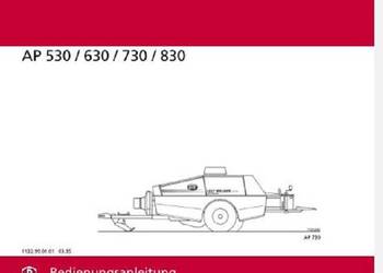 Welger AP530 630 730 830 prasa instrukcja obsługi