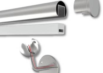 Poręcz Ścienna LED 2,5m Oświetlenie Stal Nierdzewna Barierka LEDOWA