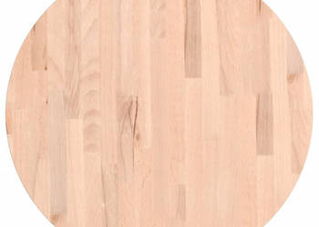 Blat do stołu Ø60x25 cm okrągły lite drewno bukowe WM-355916