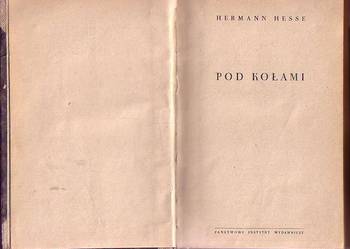 (6918) POD KOŁAMI – HERMANN HESSE