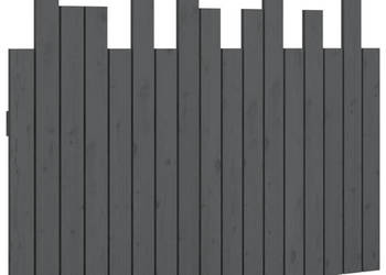 Wezgłowie łóżka szare 108x3x80 cm lite drewno sosnowe WM-824775