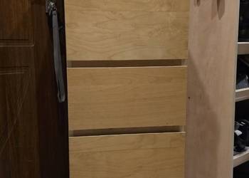 Wąska komoda słupek – 6 szuflad, kolor jasny dąb/buk