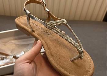 Sandały damskie japonki z kryształkami Tamaris Rozmiar 40 Nowe