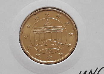 20 Eurocentów Niemcy  2021 r. men.F-mennicze 20 Eurocentów Niemcy  2021 r. men.F-mennicze