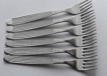 Widelce obiadowe (nr.2), PASECZKI / PASKI, Gerlach, sztućce PRL