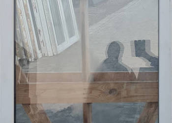 OKNA KacprzaK Witryna 80X150 FIX Używany PCV Plastikowy