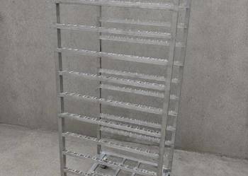 Wózek wędzarniczy ze stali nierdzewnej – 12 półek + 20 kijów aluminiowych