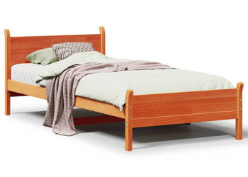 Rama łóżka bez materaca woskowy brąz sosnowa 75x190 cm WM-855617
