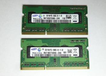 Pamięci DDR3 do laptopa - 3gb (2gb, 1gb - 10600S)