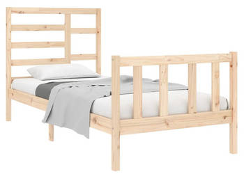 Rama łóżka lite drewno pojedyncza 75x190 cm WM-3105885