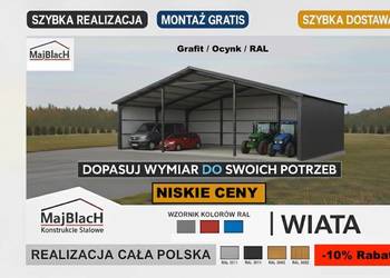 Garaż Grafitowy  - kolory RAL | Blaszak | Zadaszenie | Wiata  – Maj-Blach