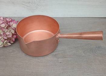 Profesjonalny miedziany garnek rondel poj. 2,2 litra grube dno - sygnowany