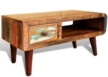 vidaXL Stolik z zaokrąglonym brzegiem i szufladą（SKU:241008）